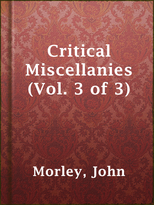 Cover image for Critical Miscellanies (Vol. 3 of 3)